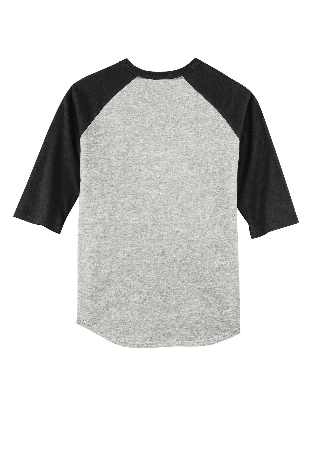 Sport-tek Yt200 Youth Colorblock Raglan Jersey - Heather Gray Black