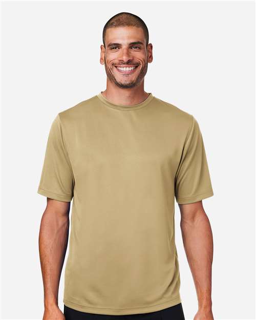 Left View of Sport Vegas Gold Men's Zone Performance Mesh T-Shirt - TT15