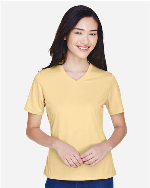 Rear View of Sport Vegas Gold Women's Zone Performance T-Shirt - TT11W