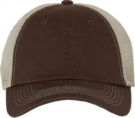 Sportsman 3100 Contrast-stitch Mesh-back Cap - Brown Stone - 6 5/8’’ - 7 3/8’’