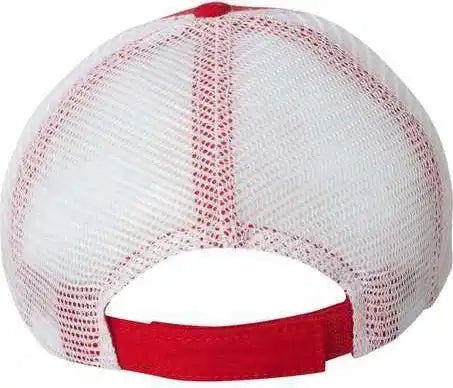 Sportsman Ah80 Bio-washed Trucker Cap - Red White - 6 5/8’’ - 7 3/8’’