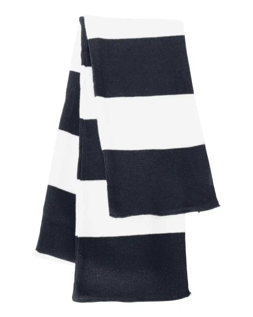 Sportsman Sp02 Rugby-striped Knit Scarf - Navy White - Navy/ / Osfa