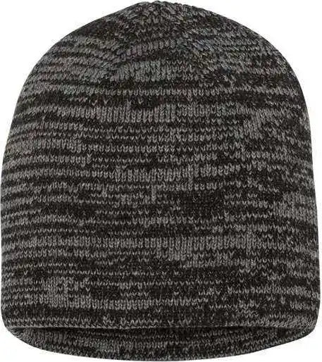 Sportsman Sp03 8’’ Marled Knit Beanie - Black Dark Grey - Gray / one Size Fits Most