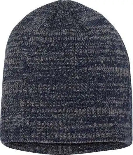 Sportsman Sp03 8’’ Marled Knit Beanie - Navy Dark Grey - Gray / one Size Fits Most