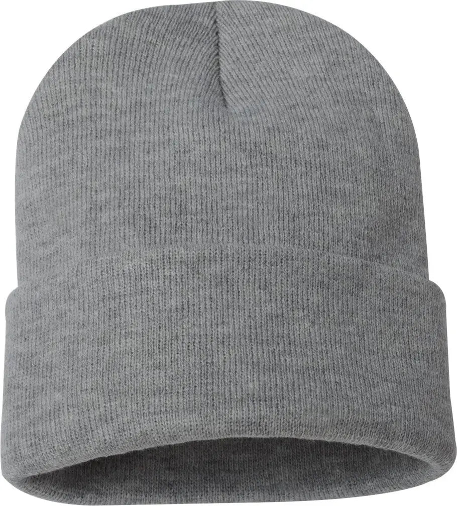 Sportsman Sp12 12’’ Solid Cuffed Beanie - Dark Heather Grey - Gray / one Size Fits Most