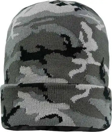 Sportsman Sp12 12’’ Solid Cuffed Beanie - Gray Camo - one Size Fits Most
