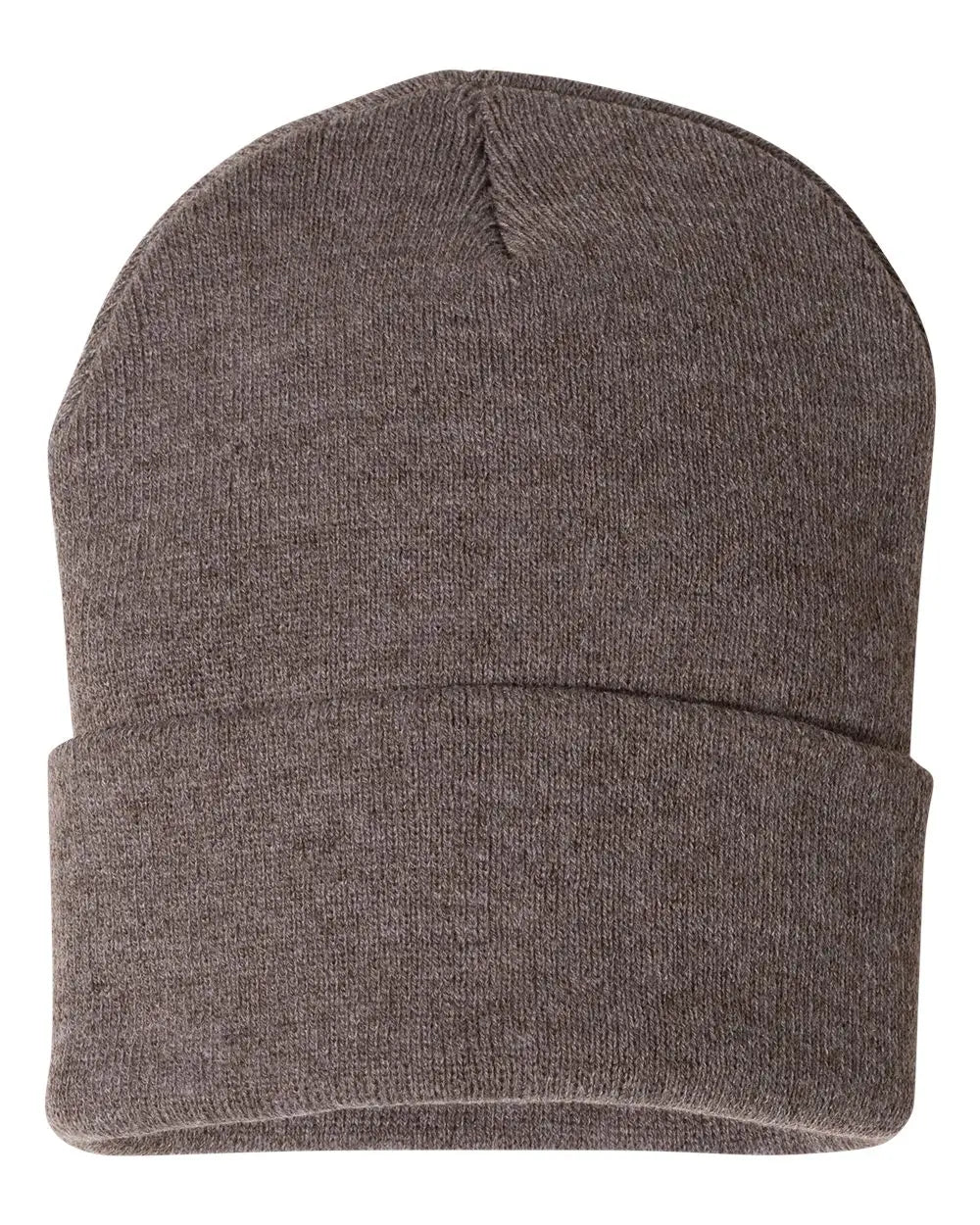Sportsman Sp12 12’’ Solid Cuffed Beanie - Heather Brown - one Size Fits Most