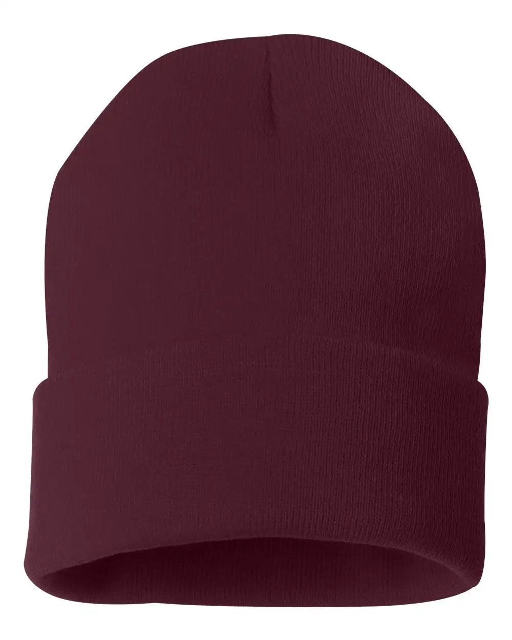 Sportsman Sp12 12’’ Solid Cuffed Beanie - Maroon - one Size Fits Most