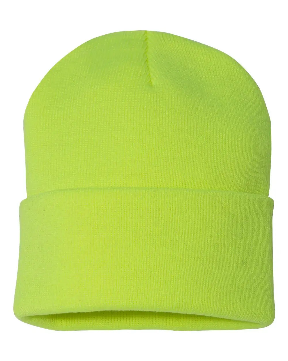 Sportsman Sp12 12’’ Solid Cuffed Beanie - Neon Yellow - one Size Fits Most