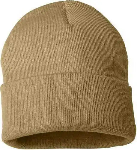 Sportsman Sp12 Solid 12’’ Cuffed Beanie - Camel - Brown / one Size Fits Most