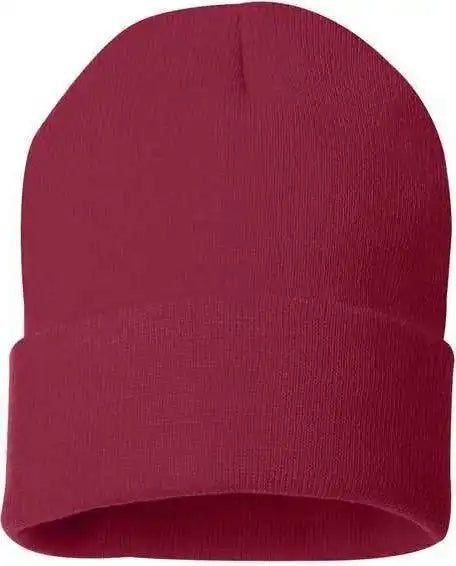 Sportsman Sp12 Solid 12’’ Cuffed Beanie - Cardinal - one Size Fits Most