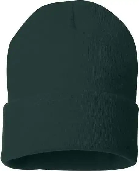 Sportsman Sp12 Solid 12’’ Cuffed Beanie - Forest - one Size Fits Most