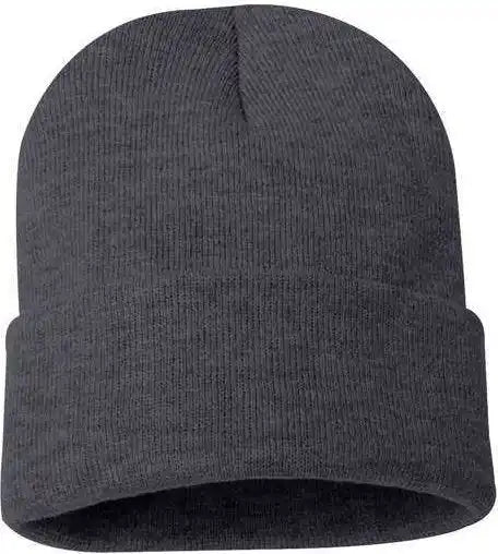 Sportsman Sp12 Solid 12’’ Cuffed Beanie - Heather Charcoal - Dark Gray / one Size Fits Most