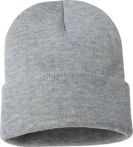 Sportsman Sp12 Solid 12’’ Cuffed Beanie - Heather Grey - Gray / one Size Fits Most