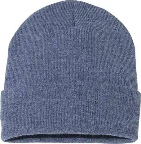 Sportsman Sp12 Solid 12’’ Cuffed Beanie - Heather Navy - one Size Fits Most