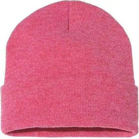 Sportsman Sp12 Solid 12’’ Cuffed Beanie Heather Red / one Size Fits Most