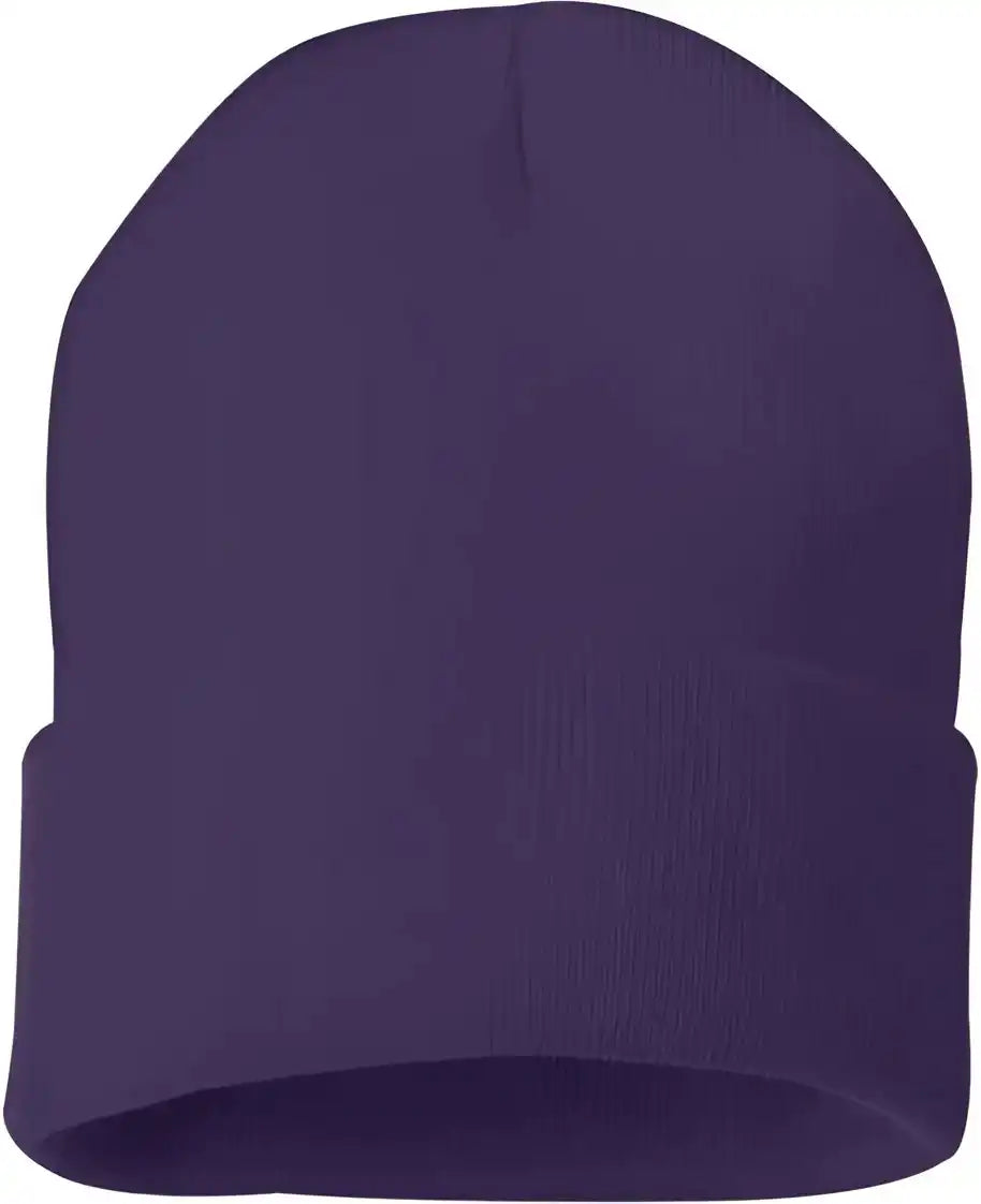 Sportsman Sp12 Solid 12’’ Cuffed Beanie Purple / one Size Fits Most