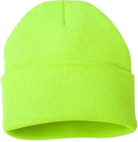Sportsman Sp12 Solid 12’’ Cuffed Beanie - Safety Yellow - one Size Fits Most