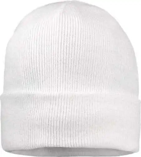 Sportsman Sp12fl 12’’ Fleece Lined Cuffed Beanie - White - one Size Fits Most