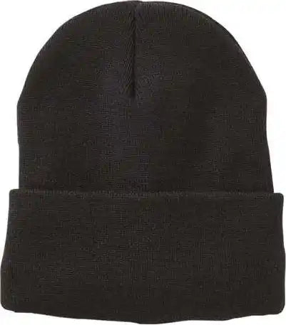 Sportsman Sp12fl Fleece Lined 12’’ Cuffed Beanie - Black - one Size Fits Most