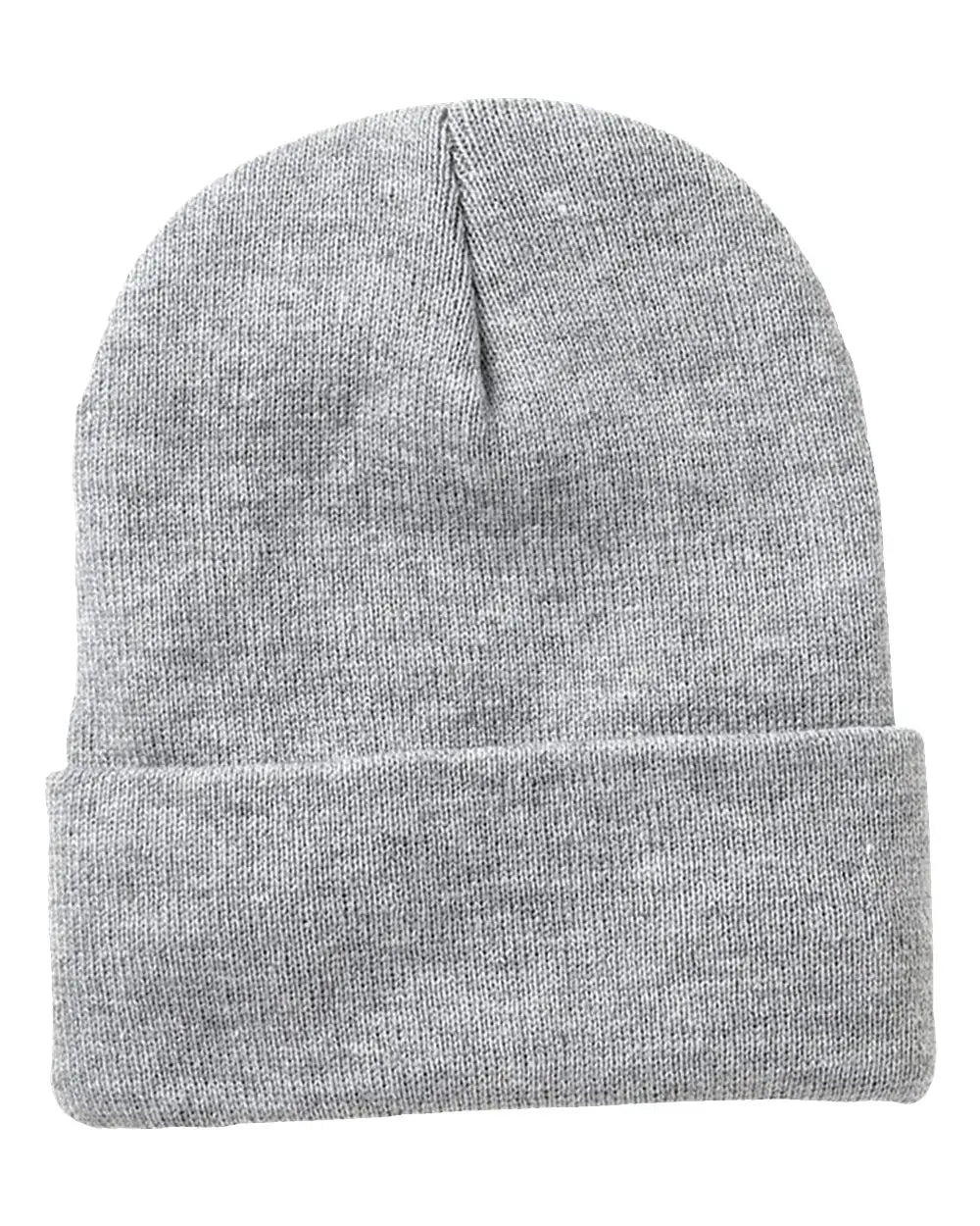 Sportsman Sp12jl 12’’ Jersey Lined Cuffed Beanie - Heather Grey - Gray / one Size Fits Most