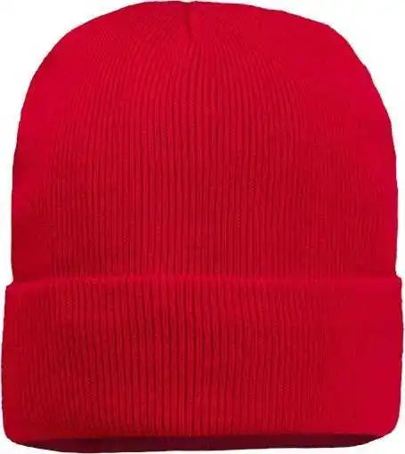 Sportsman Sp12jl 12’’ Jersey Lined Cuffed Beanie - Red - one Size Fits Most