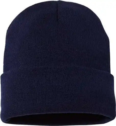 Sportsman Sp12jl Jersey Lined 12’’ Cuffed Beanie - Navy - one Size Fits Most