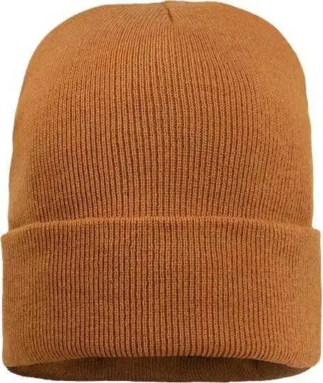 Sportsman Sp12sl 12’’ Sherpa Lined Cuffed Beanie - Coyote Brown - one Size Fits Most