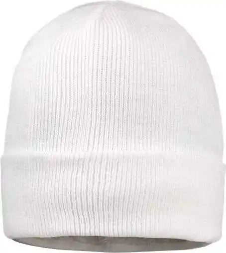 Sportsman Sp12sl 12’’ Sherpa Lined Cuffed Beanie - White - one Size Fits Most