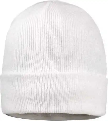 Sportsman Sp12sl 12’’ Sherpa Lined Cuffed Beanie - White - one Size Fits Most