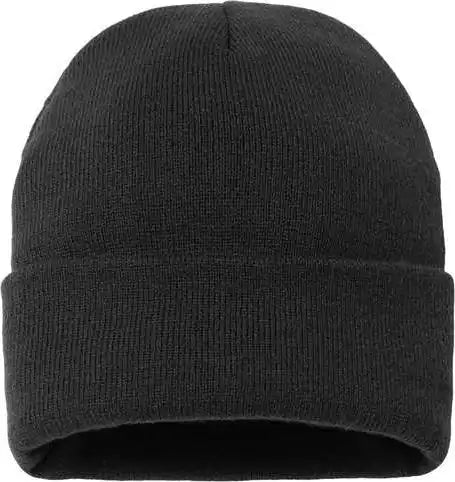 Sportsman Sp12sl Sherpa Lined 12’’ Cuffed Beanie - Black - one Size Fits Most