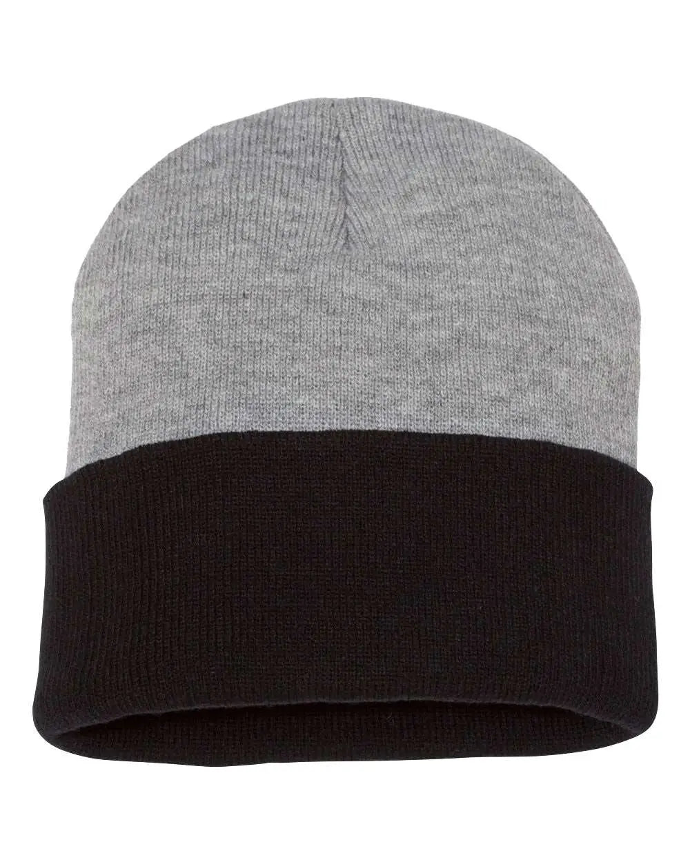 Sportsman Sp12t 12’’ Color Blocked Cuffed Beanie - Heather Black - one Size Fits Most