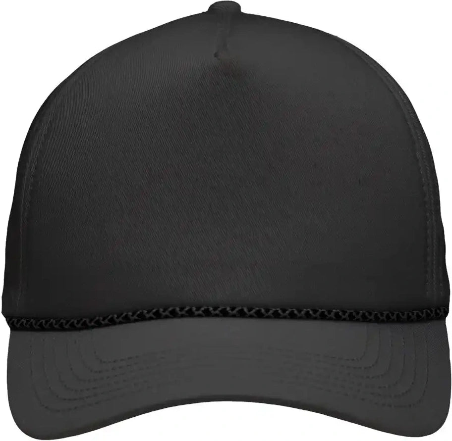 Sportsman Sp1300 Five-panel Rope Heritage Fit Cap - Charcoal - Adjustable