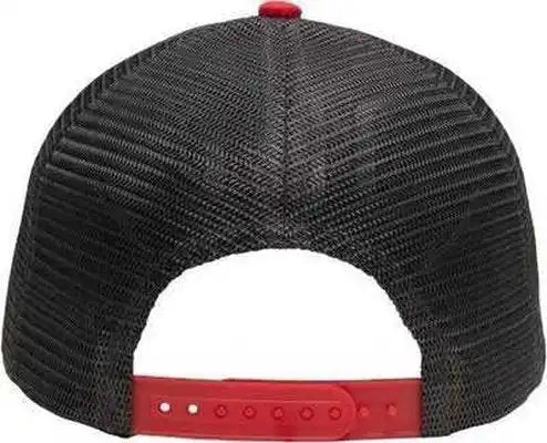 Sportsman Sp1450 Traditional Lo-pro Mesh Back Trucker Fit Cap - Heather Gray Charcoal Red - Dark / one Size Fits Most