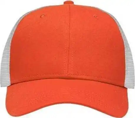 Sportsman Sp1450 Traditional Lo-pro Mesh Back Trucker Fit Cap - Orange White - one Size Fits Most