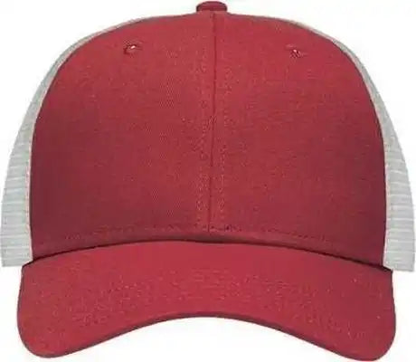 Sportsman Sp1450 Traditional Lo-pro Mesh Back Trucker Fit Cap - Cardinal White - one Size Fits Most