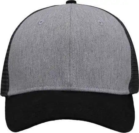 Sportsman Sp1450 Traditional Lo-pro Mesh Back Trucker Fit Cap - Heather Gray Charcoal Black - Dark / one Size Fits Most