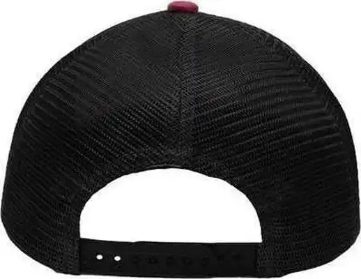 Sportsman Sp1450 Traditional Lo-pro Mesh Back Trucker Fit Cap - Maroon Black - one Size Fits Most