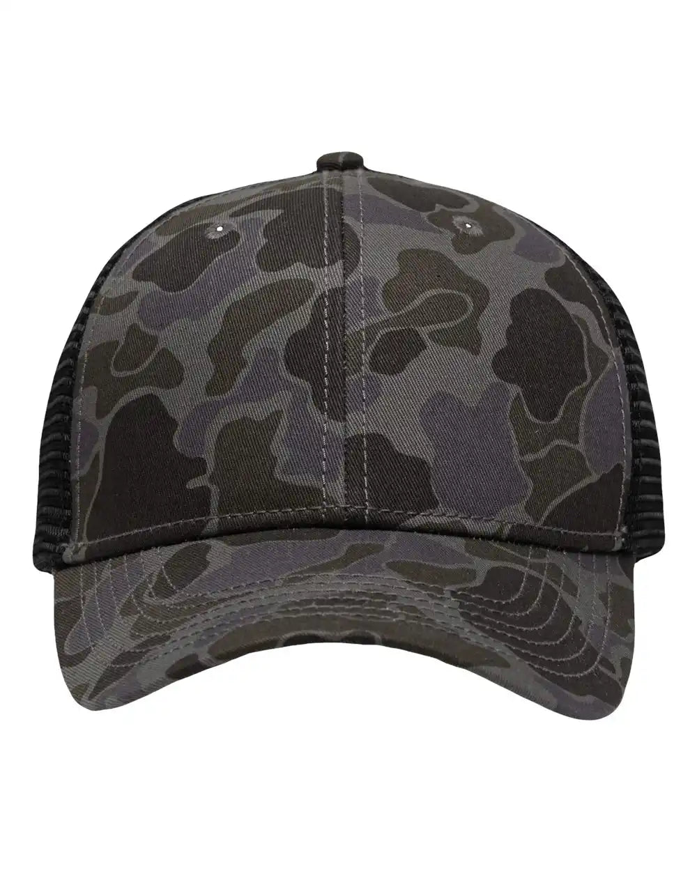 Sportsman Sp1450 Traditional Lo-pro Mesh Back Trucker Fit Cap - Chino Black Duck Camo - Camo/ / Adjustable