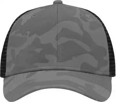 Sportsman Sp1450 Traditional Lo-pro Mesh Back Trucker Fit Cap - Gray Camo Black - one Size Fits Most