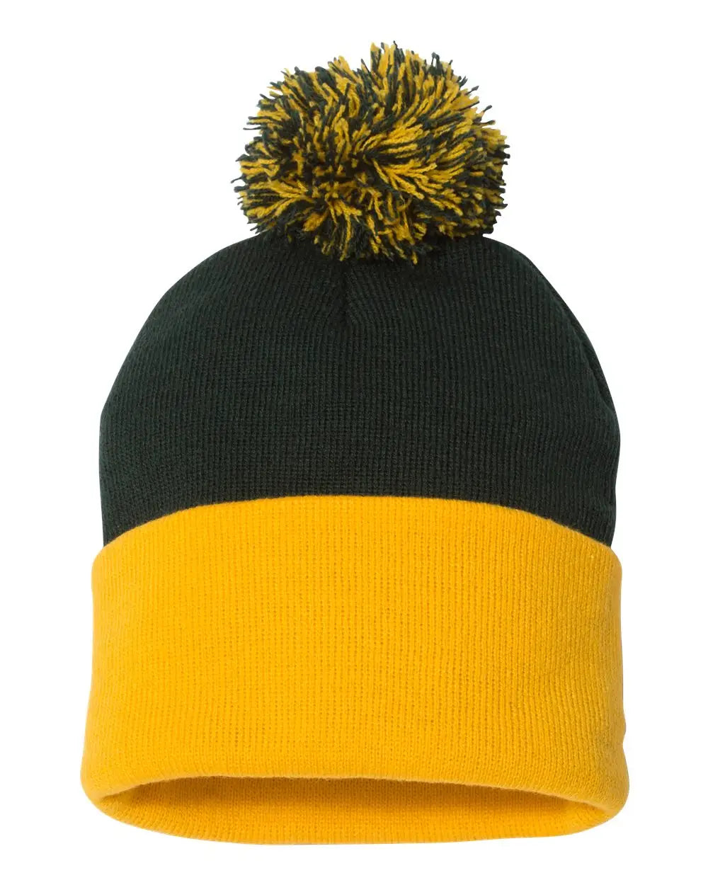 Sportsman Sp15 12’’ Pom-pom Cuffed Beanie - Forest Gold - one Size Fits Most