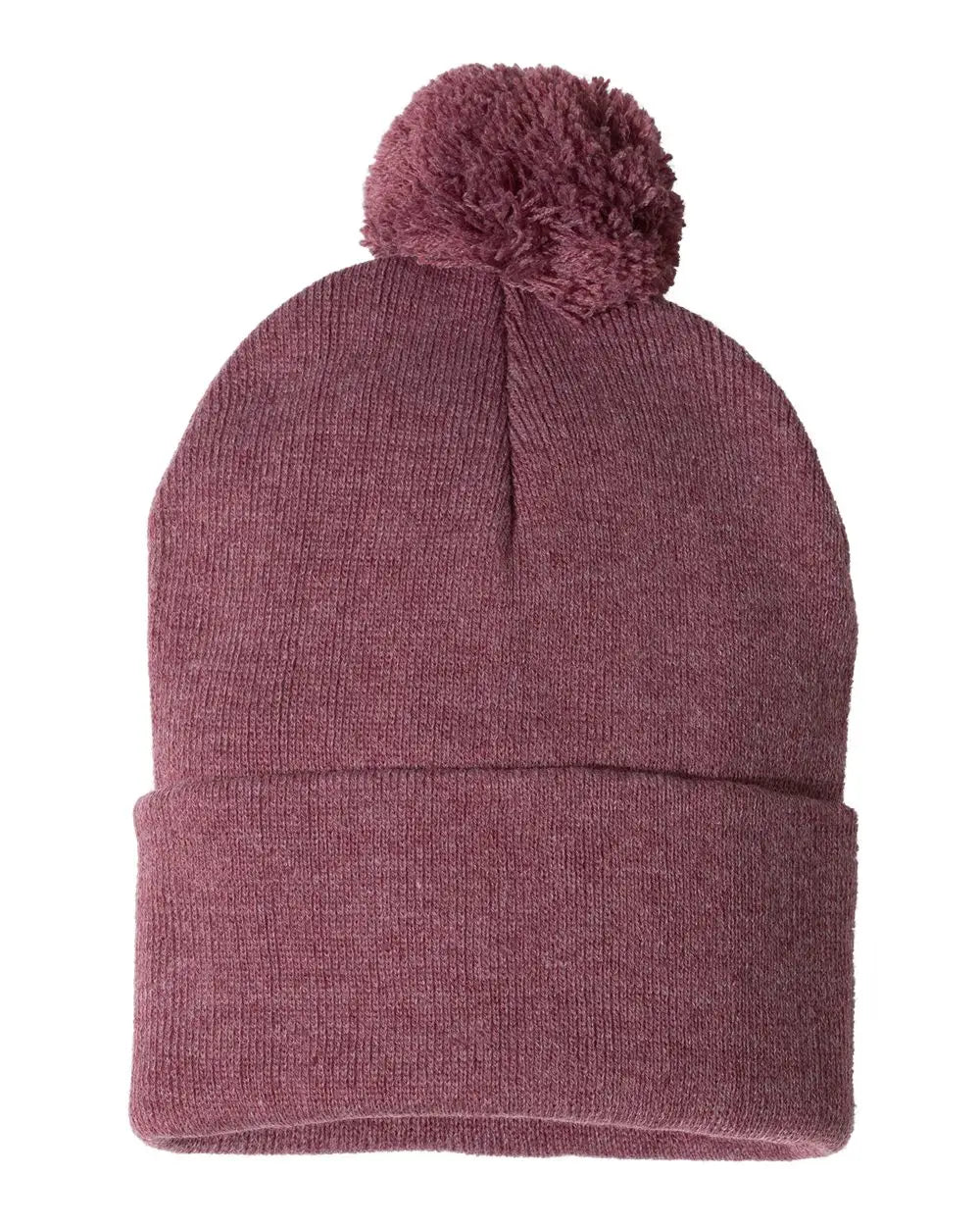 Sportsman Sp15 12’’ Pom-pom Cuffed Beanie - Heather Cardinal