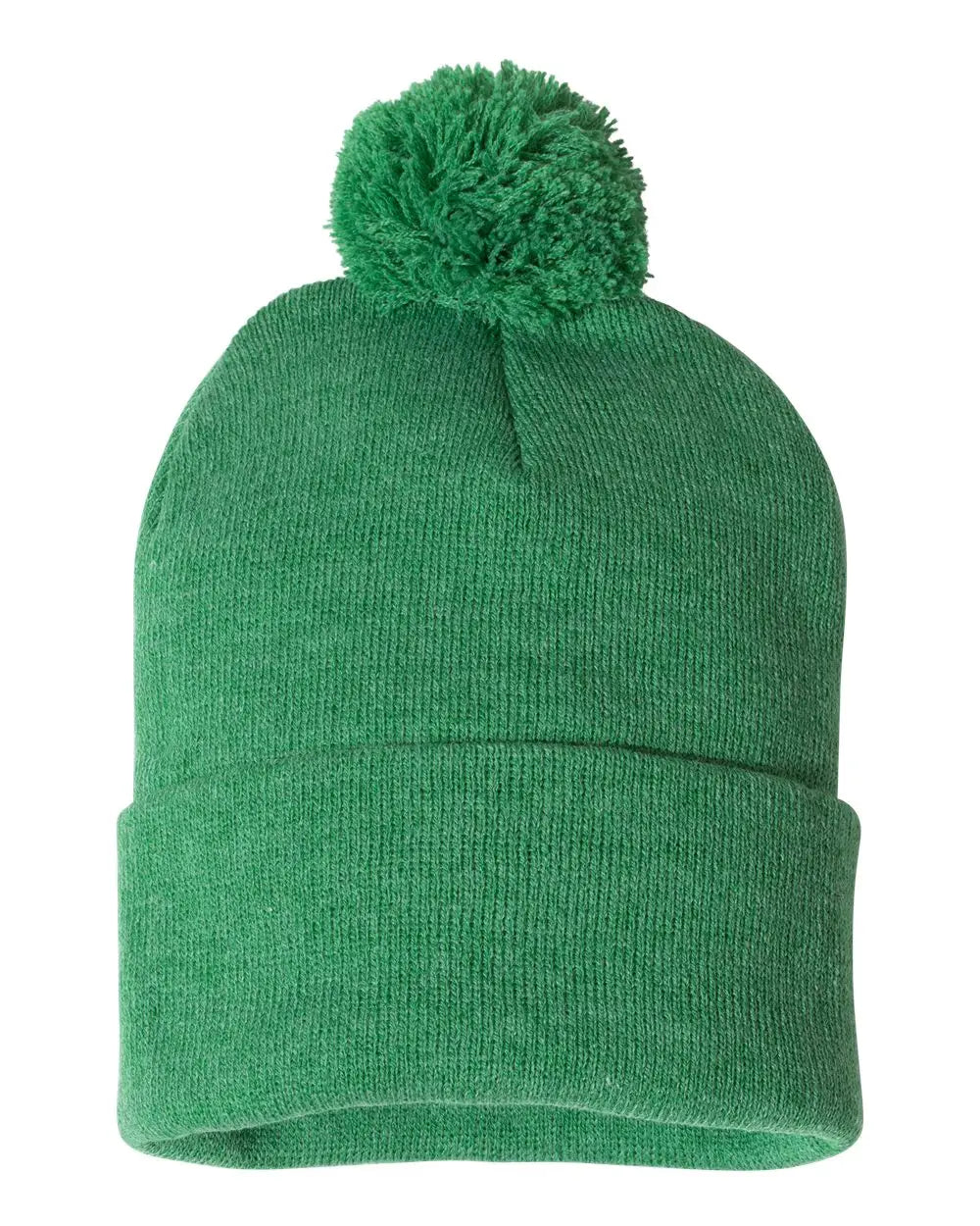 Sportsman Sp15 12’’ Pom-pom Cuffed Beanie - Heather Kelly - one Size Fits Most