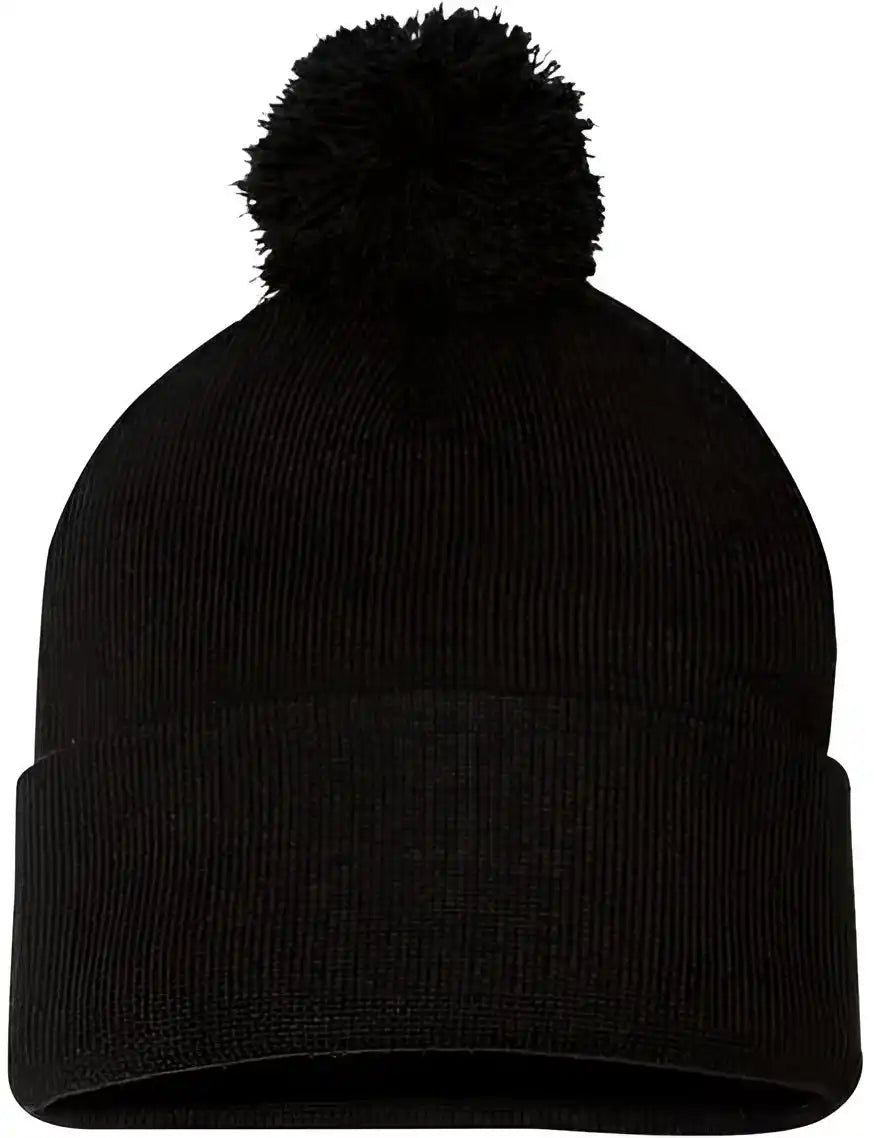 Sportsman Sp15 Pom 12’’ Knit Beanie Black / one Size Fits Most