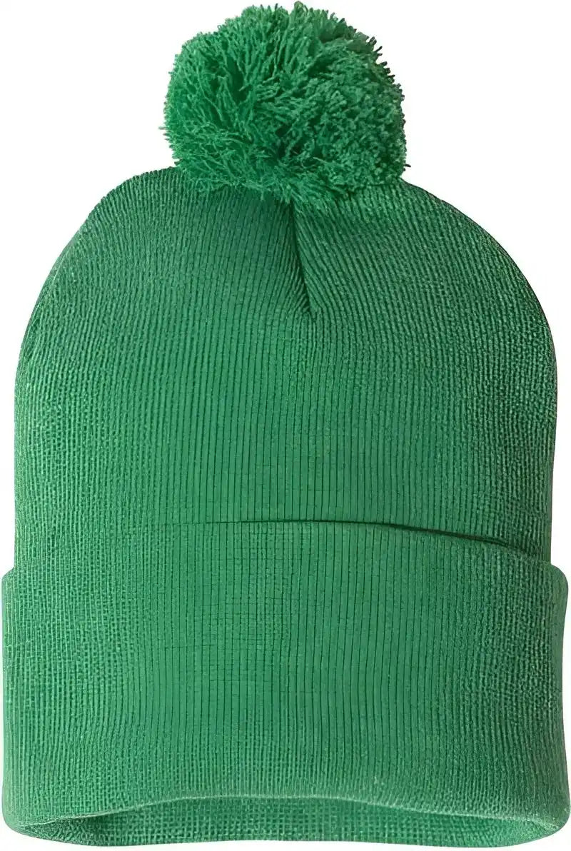 Sportsman Sp15 Pom-pom 12’’ Knit Beanie - Heather Kelly - one Size Fits Most