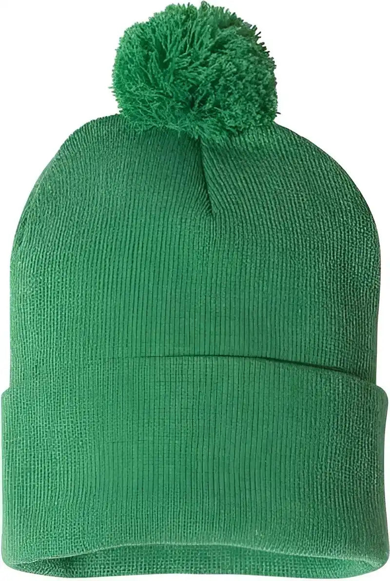 Sportsman Sp15 Pom-pom 12’’ Knit Beanie - Heather Kelly - one Size Fits Most