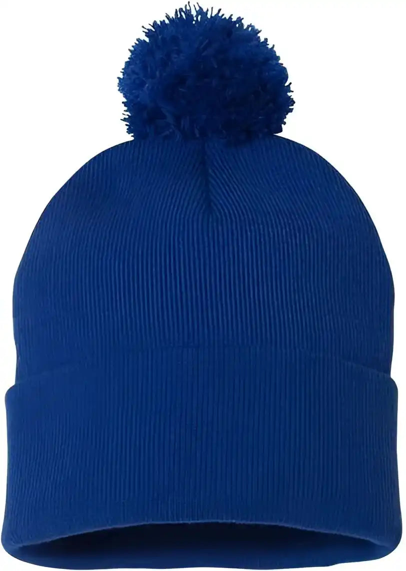 Sportsman Sp15 Pom 12’’ Knit Beanie Royal Blue / one Size Fits Most