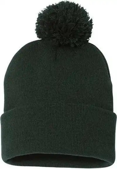Sportsman Sp15 Pom 12’’ Knit Beanie Forest / one Size Fits Most