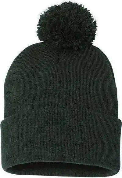 Sportsman Sp15 Pom 12’’ Knit Beanie Forest / one Size Fits Most