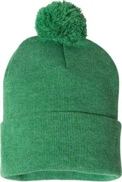 Sportsman Sp15 Pom-pom 12’’ Knit Beanie - Heather Kelly - one Size Fits Most